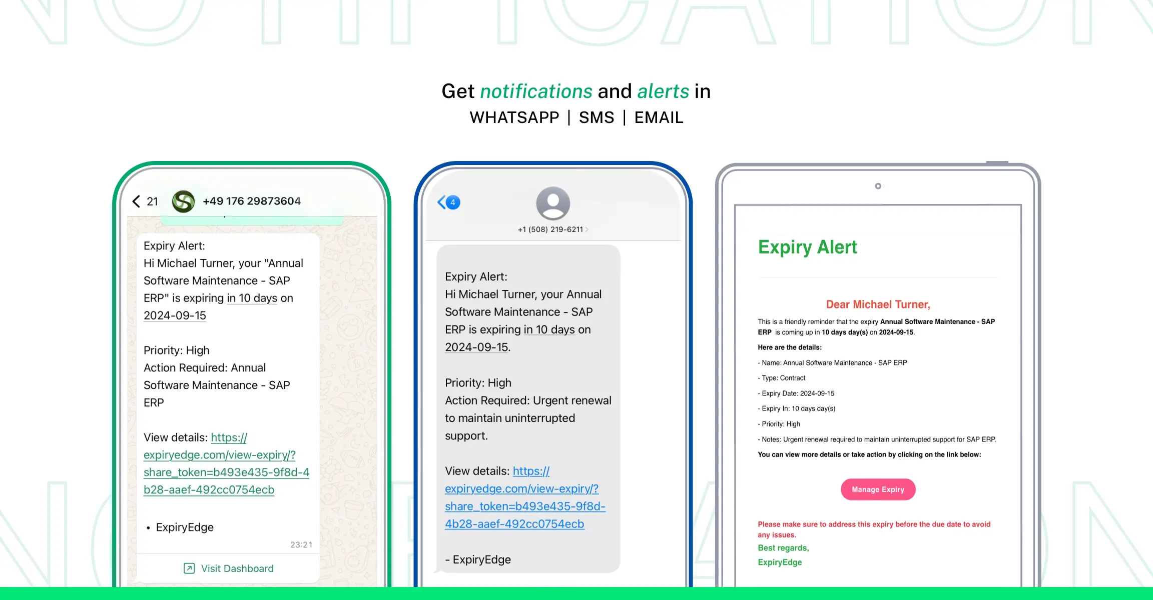 Notification Options Interface