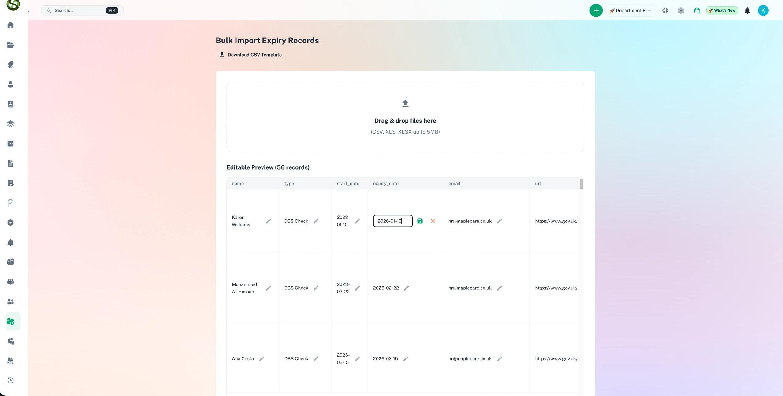 Bring Your Existing Records Into ExpiryEdge in Minutes screenshot