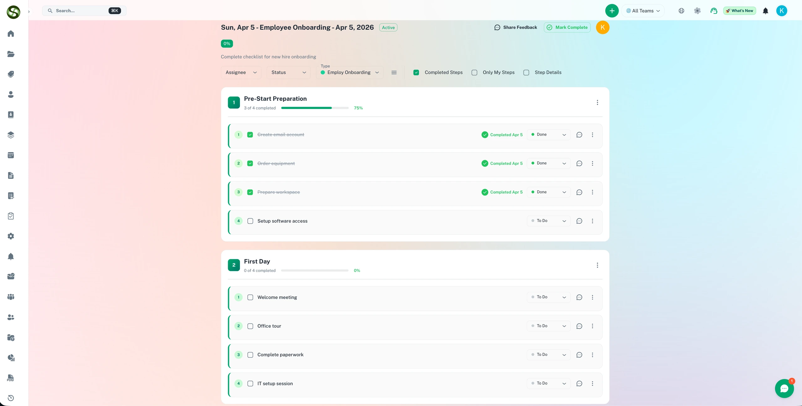 ExpiryEdge workflow run overview showing the run name, progress summary, and status